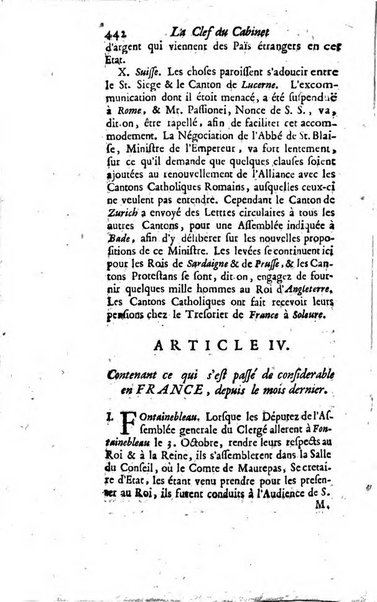 La clef du cabinet des princes de l'Europe ou recueil historique et politique sur les matières du tems