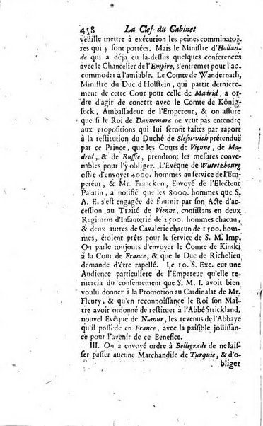 La clef du cabinet des princes de l'Europe ou recueil historique et politique sur les matières du tems