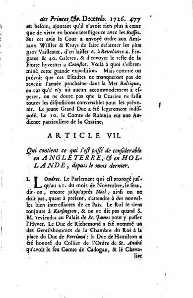 La clef du cabinet des princes de l'Europe ou recueil historique et politique sur les matières du tems