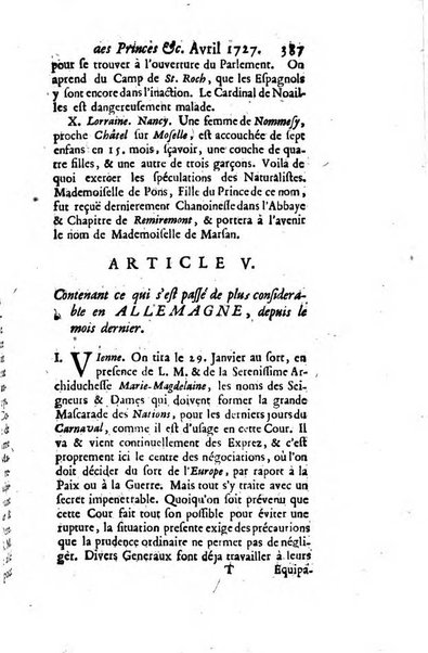 La clef du cabinet des princes de l'Europe ou recueil historique et politique sur les matières du tems