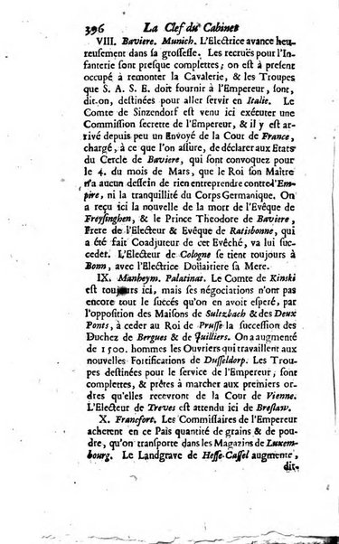 La clef du cabinet des princes de l'Europe ou recueil historique et politique sur les matières du tems