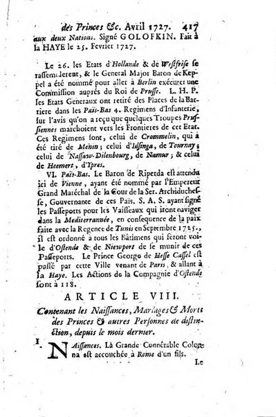 La clef du cabinet des princes de l'Europe ou recueil historique et politique sur les matières du tems