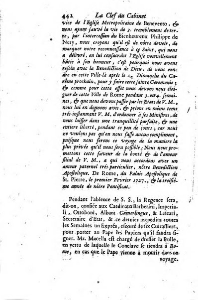 La clef du cabinet des princes de l'Europe ou recueil historique et politique sur les matières du tems