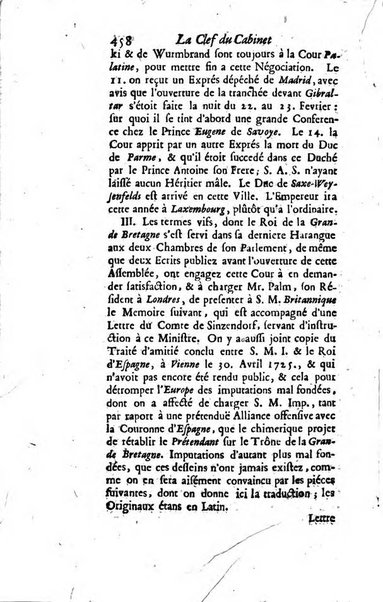 La clef du cabinet des princes de l'Europe ou recueil historique et politique sur les matières du tems