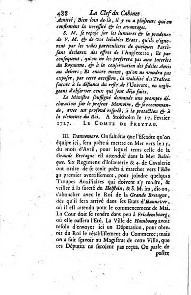 La clef du cabinet des princes de l'Europe ou recueil historique et politique sur les matières du tems