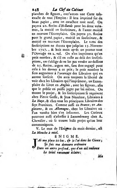 La clef du cabinet des princes de l'Europe ou recueil historique et politique sur les matières du tems