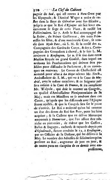 La clef du cabinet des princes de l'Europe ou recueil historique et politique sur les matières du tems