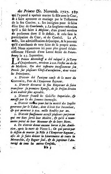 La clef du cabinet des princes de l'Europe ou recueil historique et politique sur les matières du tems