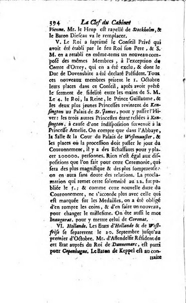 La clef du cabinet des princes de l'Europe ou recueil historique et politique sur les matières du tems