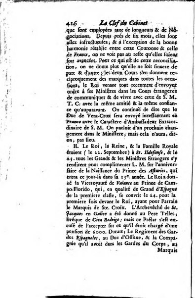 La clef du cabinet des princes de l'Europe ou recueil historique et politique sur les matières du tems