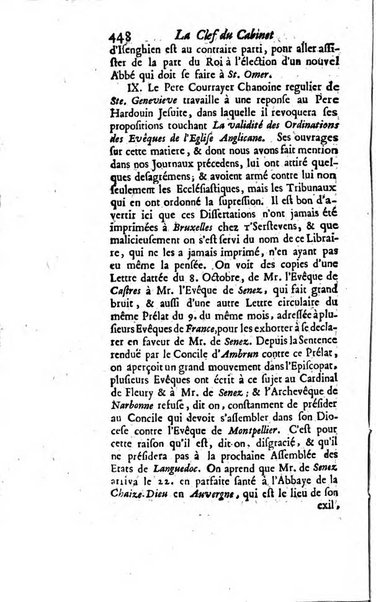 La clef du cabinet des princes de l'Europe ou recueil historique et politique sur les matières du tems