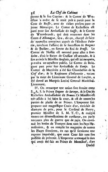 La clef du cabinet des princes de l'Europe ou recueil historique et politique sur les matières du tems