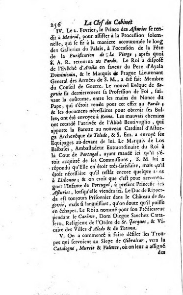 La clef du cabinet des princes de l'Europe ou recueil historique et politique sur les matières du tems