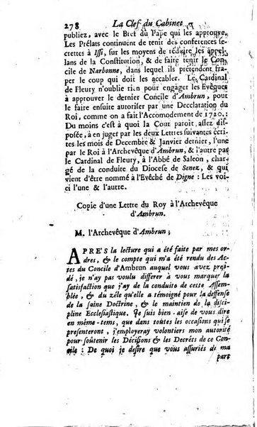 La clef du cabinet des princes de l'Europe ou recueil historique et politique sur les matières du tems