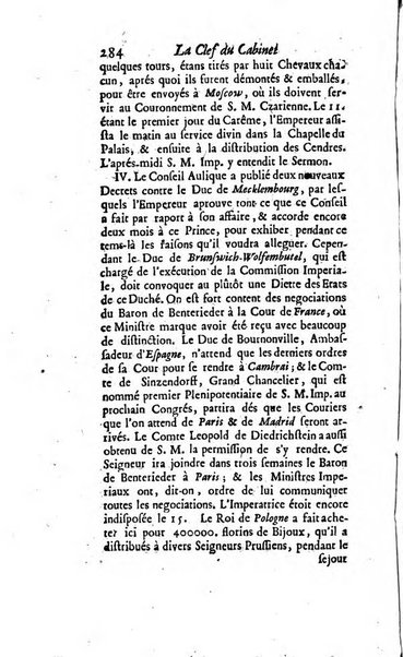 La clef du cabinet des princes de l'Europe ou recueil historique et politique sur les matières du tems