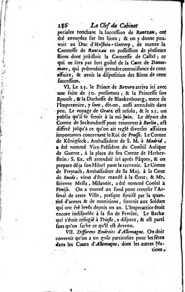 La clef du cabinet des princes de l'Europe ou recueil historique et politique sur les matières du tems