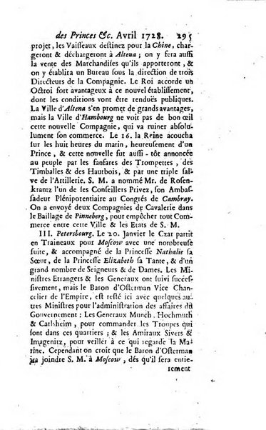 La clef du cabinet des princes de l'Europe ou recueil historique et politique sur les matières du tems