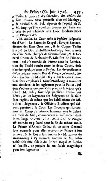 La clef du cabinet des princes de l'Europe ou recueil historique et politique sur les matières du tems