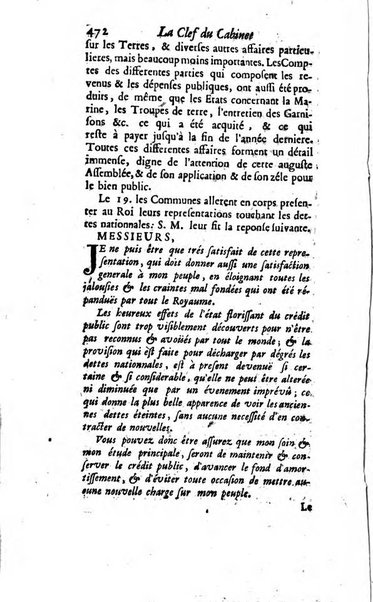 La clef du cabinet des princes de l'Europe ou recueil historique et politique sur les matières du tems