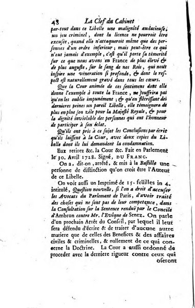 La clef du cabinet des princes de l'Europe ou recueil historique et politique sur les matières du tems