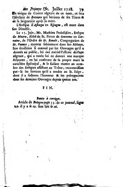 La clef du cabinet des princes de l'Europe ou recueil historique et politique sur les matières du tems