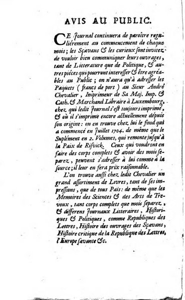 La clef du cabinet des princes de l'Europe ou recueil historique et politique sur les matières du tems