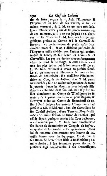 La clef du cabinet des princes de l'Europe ou recueil historique et politique sur les matières du tems