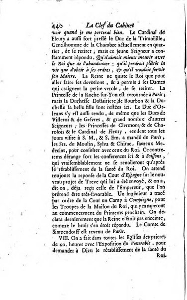 La clef du cabinet des princes de l'Europe ou recueil historique et politique sur les matières du tems