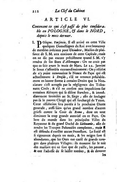 La clef du cabinet des princes de l'Europe ou recueil historique et politique sur les matières du tems