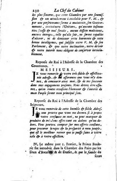 La clef du cabinet des princes de l'Europe ou recueil historique et politique sur les matières du tems