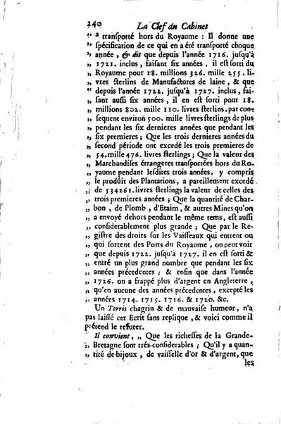 La clef du cabinet des princes de l'Europe ou recueil historique et politique sur les matières du tems