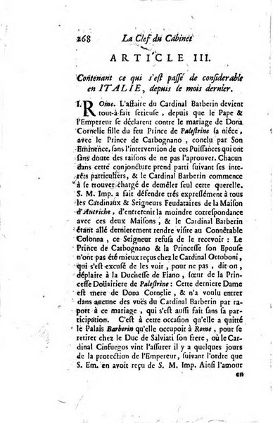 La clef du cabinet des princes de l'Europe ou recueil historique et politique sur les matières du tems