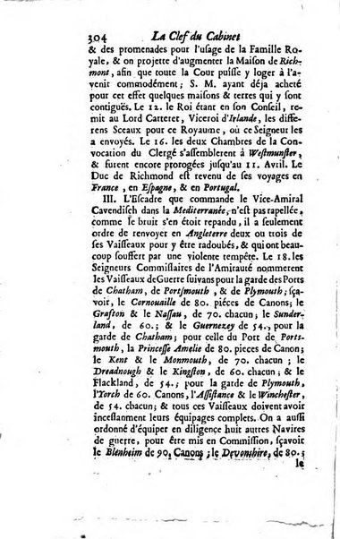 La clef du cabinet des princes de l'Europe ou recueil historique et politique sur les matières du tems