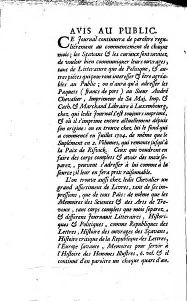 La clef du cabinet des princes de l'Europe ou recueil historique et politique sur les matières du tems