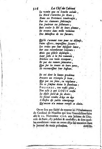 La clef du cabinet des princes de l'Europe ou recueil historique et politique sur les matières du tems