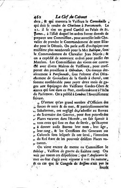 La clef du cabinet des princes de l'Europe ou recueil historique et politique sur les matières du tems