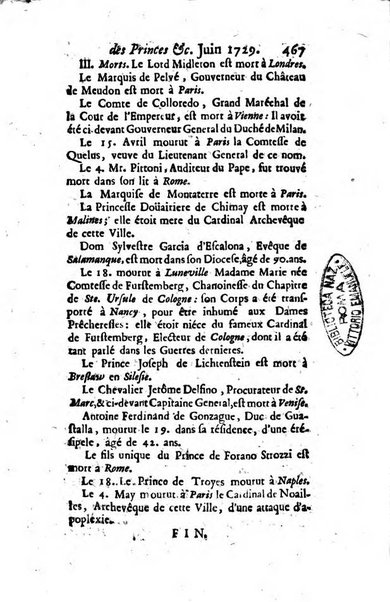 La clef du cabinet des princes de l'Europe ou recueil historique et politique sur les matières du tems