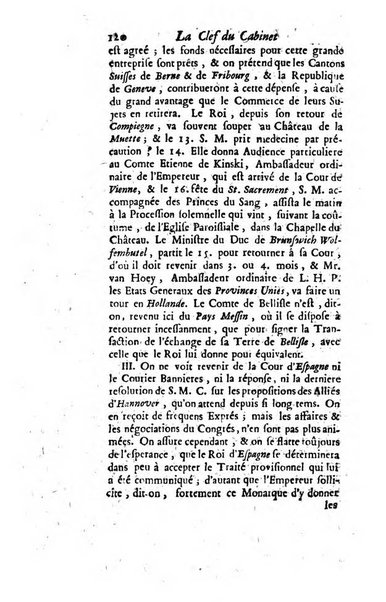 La clef du cabinet des princes de l'Europe ou recueil historique et politique sur les matières du tems