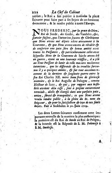 La clef du cabinet des princes de l'Europe ou recueil historique et politique sur les matières du tems