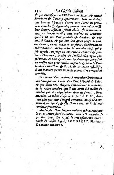 La clef du cabinet des princes de l'Europe ou recueil historique et politique sur les matières du tems