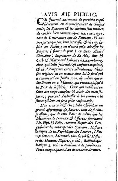 La clef du cabinet des princes de l'Europe ou recueil historique et politique sur les matières du tems