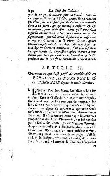 La clef du cabinet des princes de l'Europe ou recueil historique et politique sur les matières du tems