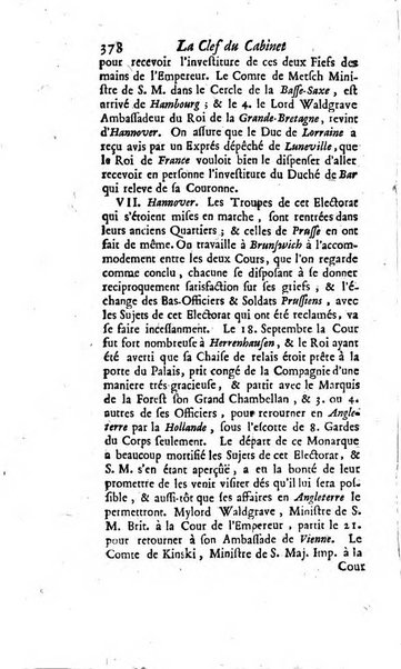 La clef du cabinet des princes de l'Europe ou recueil historique et politique sur les matières du tems