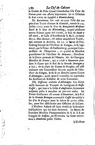 La clef du cabinet des princes de l'Europe ou recueil historique et politique sur les matières du tems