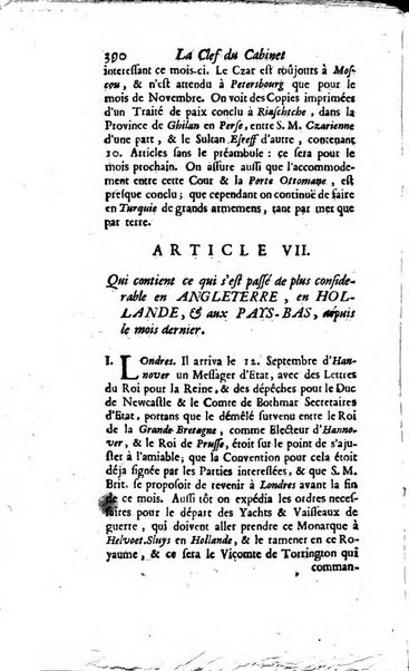 La clef du cabinet des princes de l'Europe ou recueil historique et politique sur les matières du tems