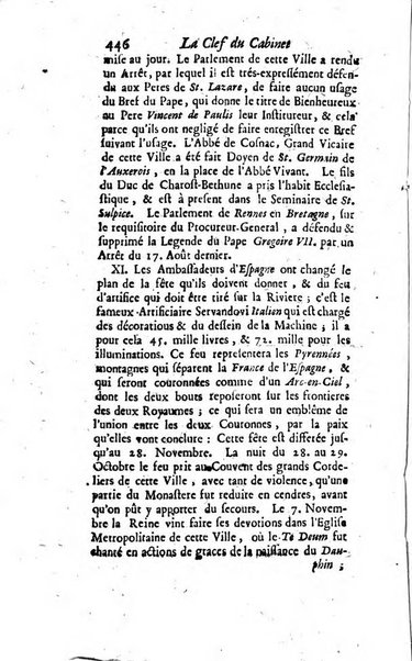 La clef du cabinet des princes de l'Europe ou recueil historique et politique sur les matières du tems