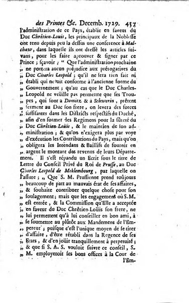 La clef du cabinet des princes de l'Europe ou recueil historique et politique sur les matières du tems