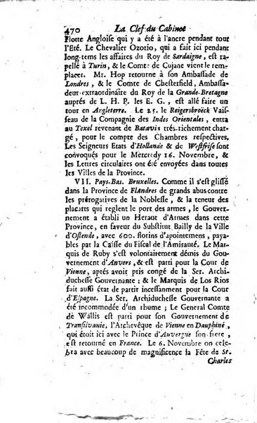 La clef du cabinet des princes de l'Europe ou recueil historique et politique sur les matières du tems