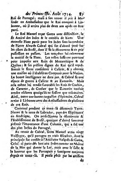 La clef du cabinet des princes de l'Europe ou recueil historique et politique sur les matières du tems