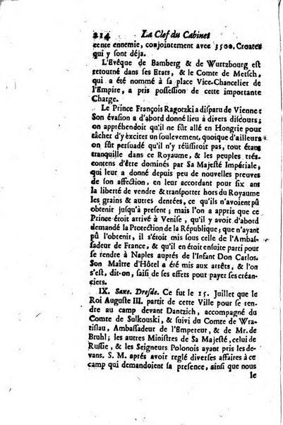 La clef du cabinet des princes de l'Europe ou recueil historique et politique sur les matières du tems